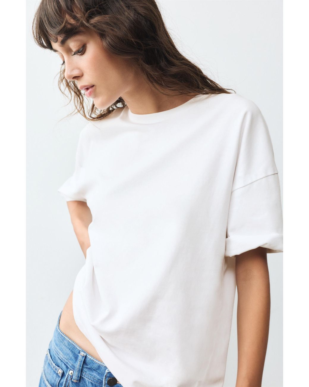 Pull&Bear Black Oversize Short Sleeve T-Shirt