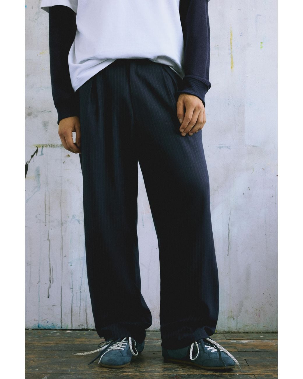Pantalon Tailoring À Pinces Pull&Bear pour homme en coloris Gray