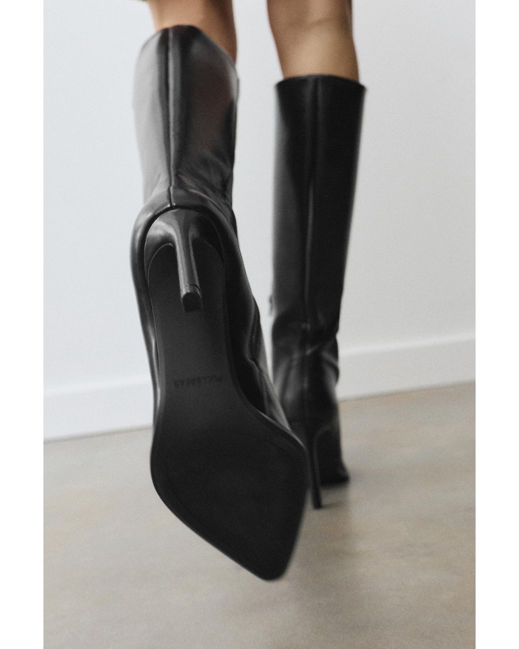 Pull&Bear Black High-Heel Boots