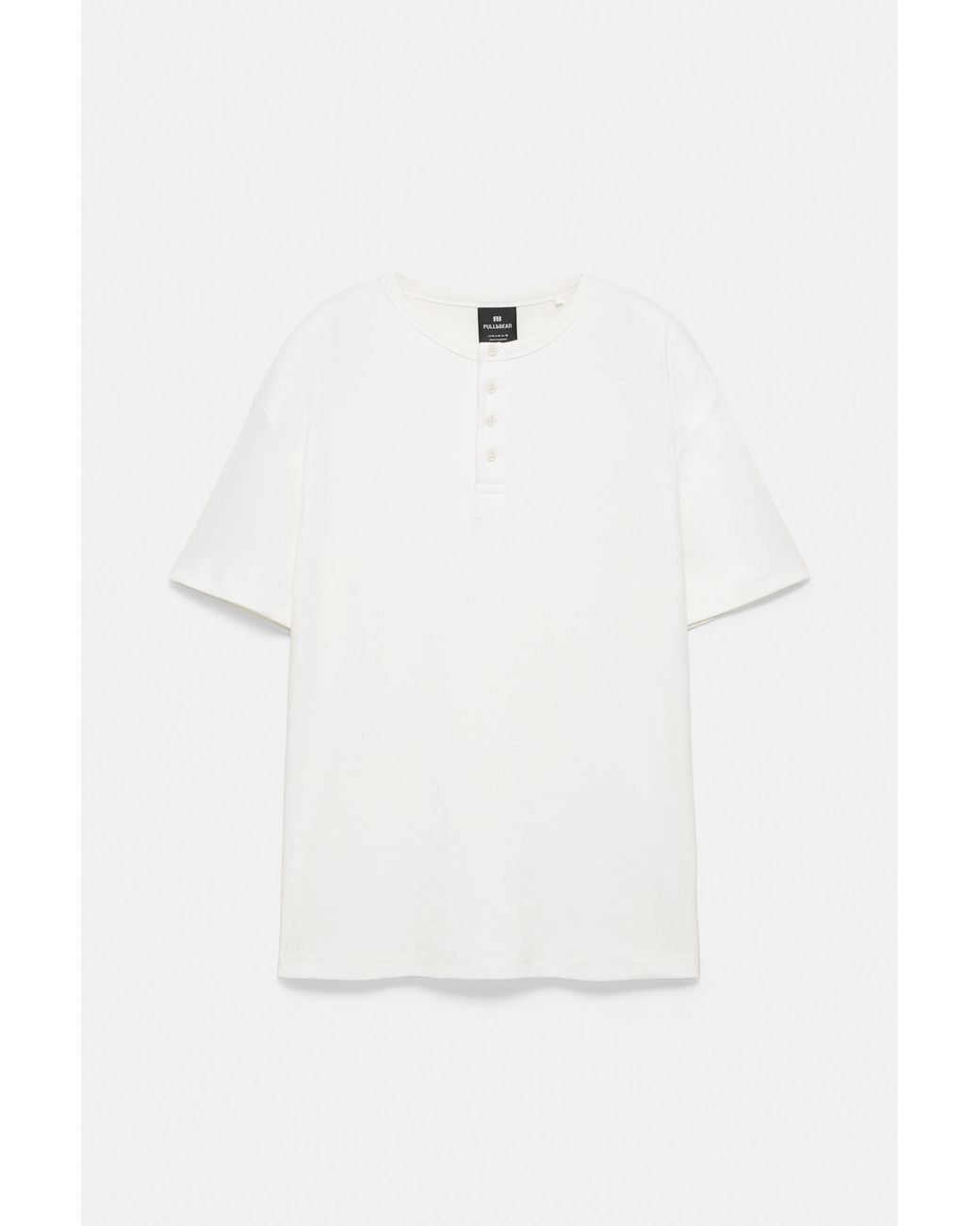 Pull&Bear Multicolor Slim-Fit Henley Neck T-Shirt for men