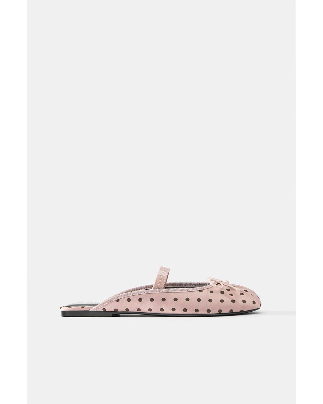 Pull&Bear Blue Polka-Dot Slingback Ballet Flats