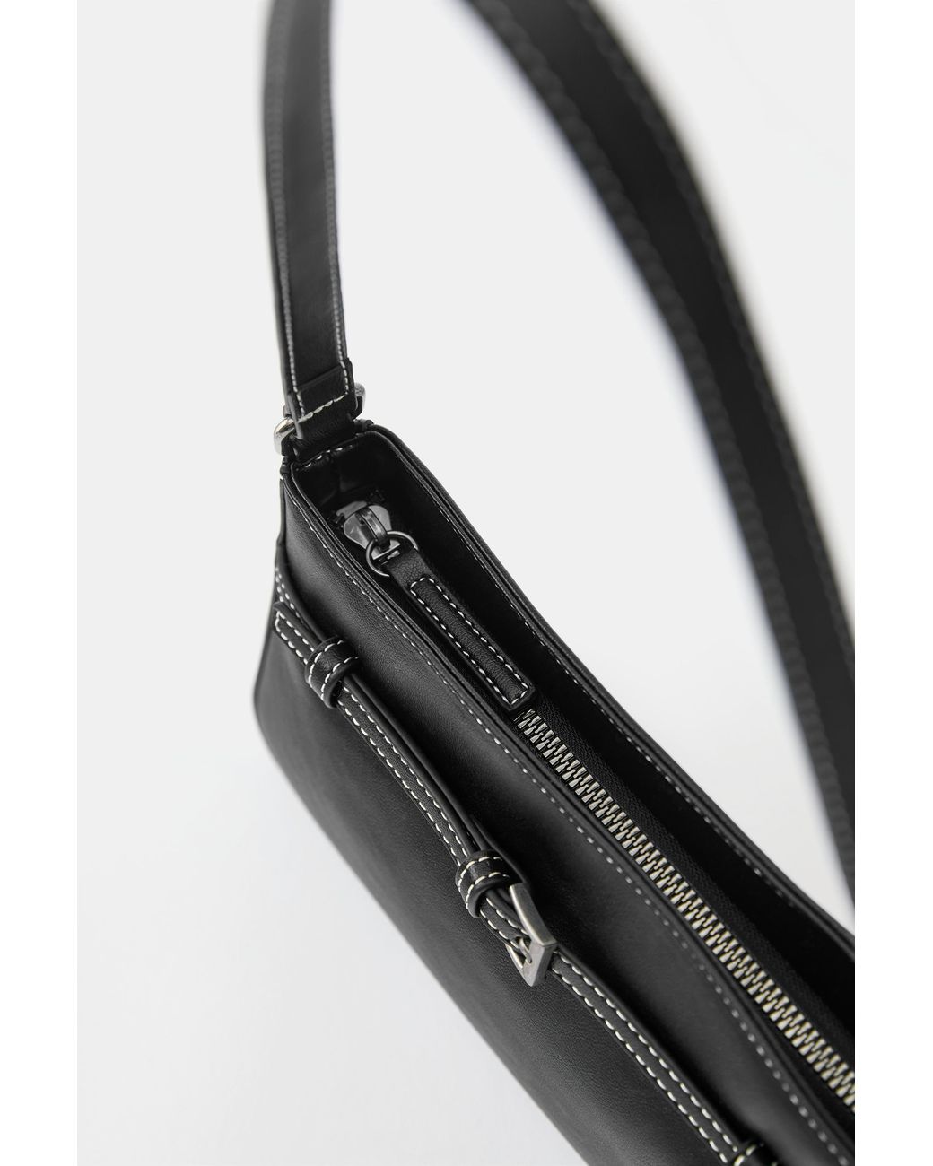 Pull&Bear White Buckle Shoulder Bag