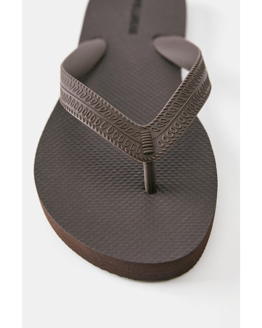Pull&Bear Platte Sandalen in het Gray