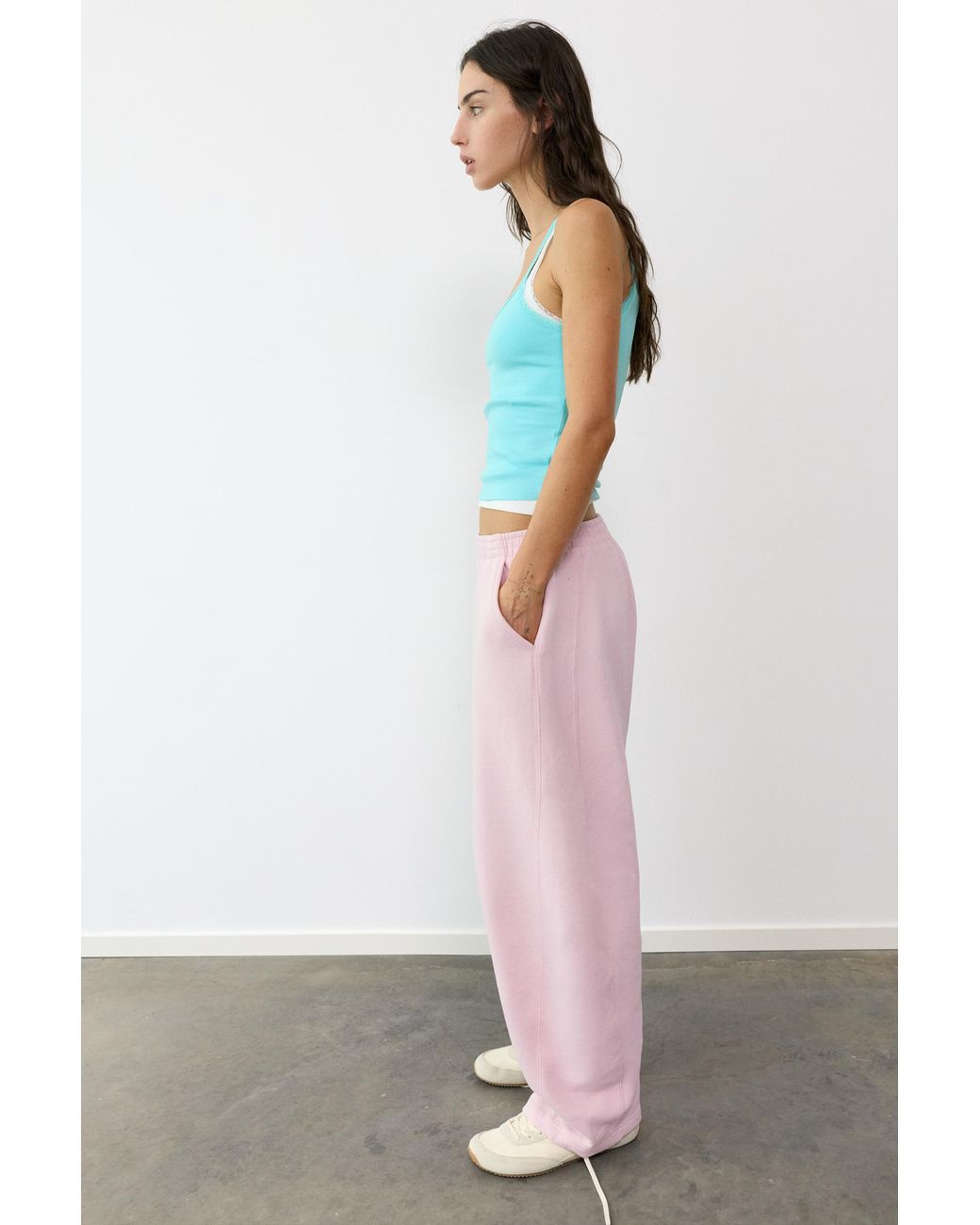 Pull&Bear Gray Barrel-Leg Joggers