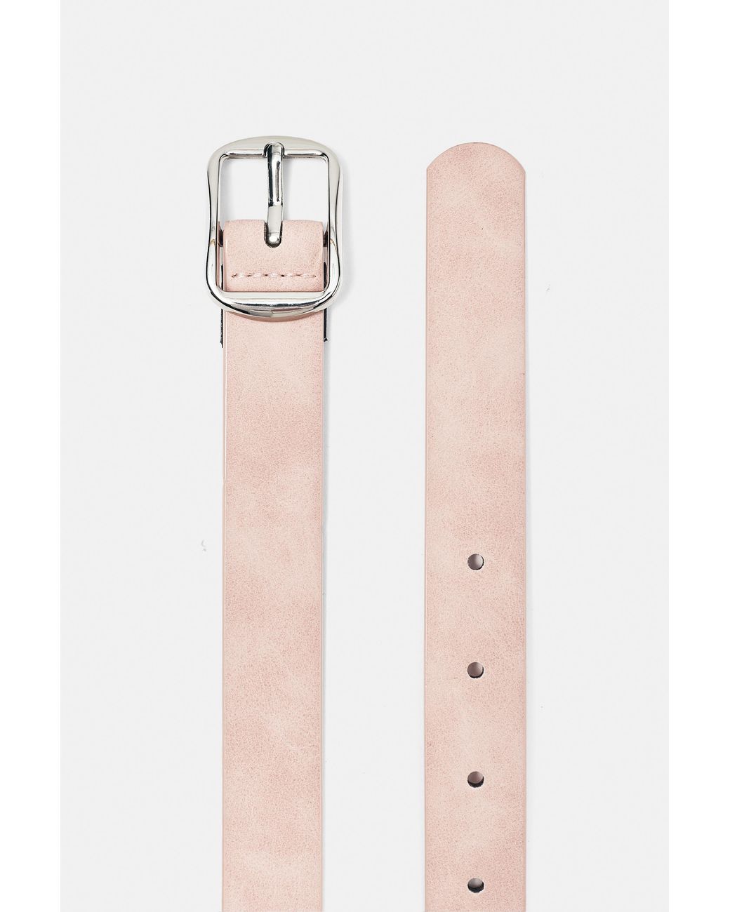 Pull&Bear Pink Square Buckle Belt