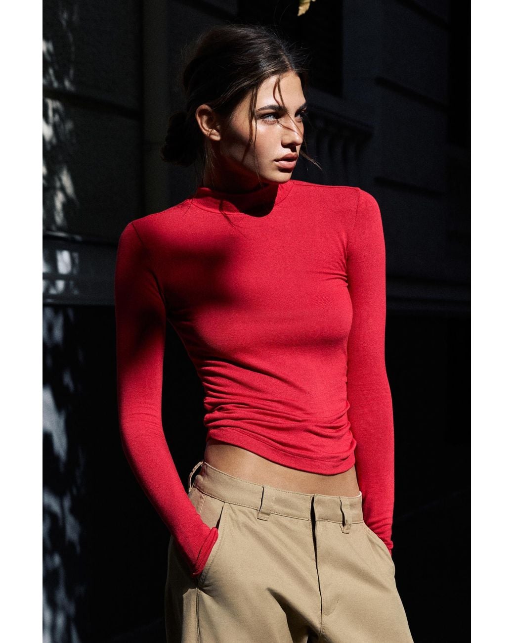 Pull&Bear Top With Gathered Sides