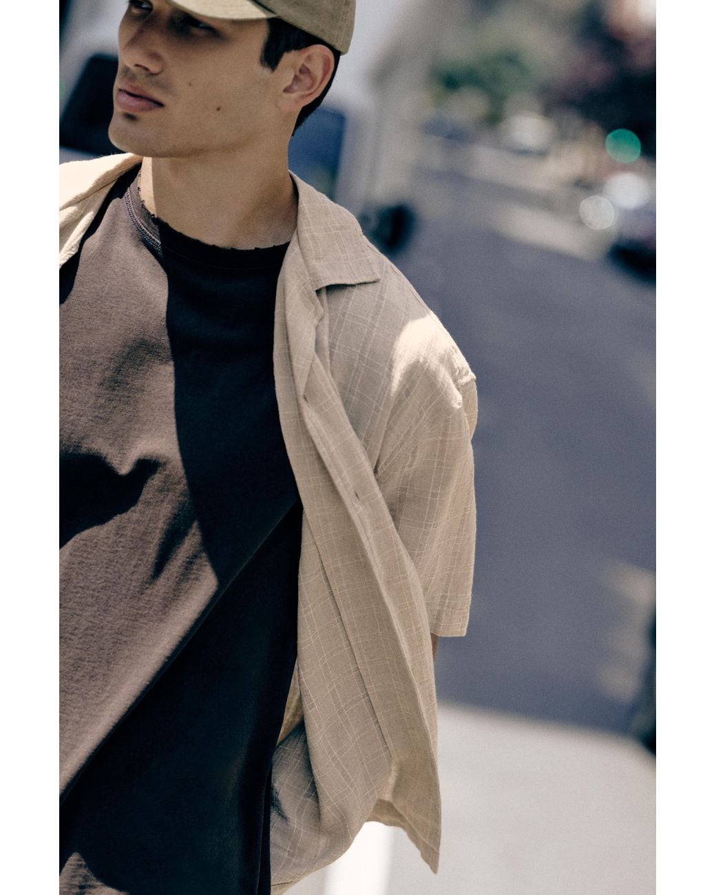 Camicia A Quadri di Pull&Bear in Natural da Uomo