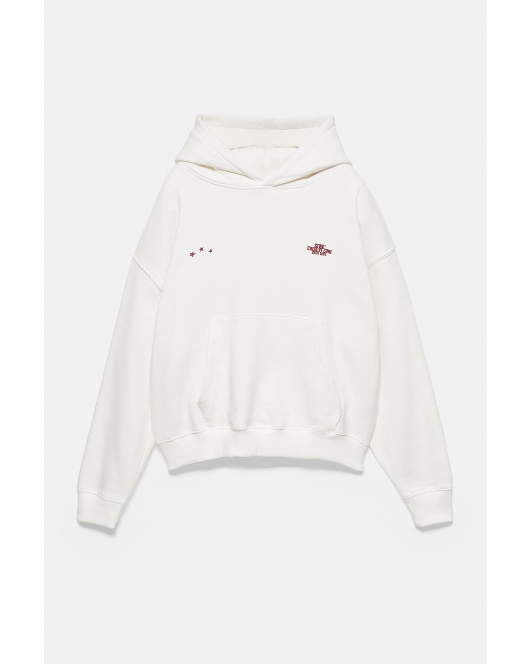Pull&Bear Gray Stwd Star Hoodie for men