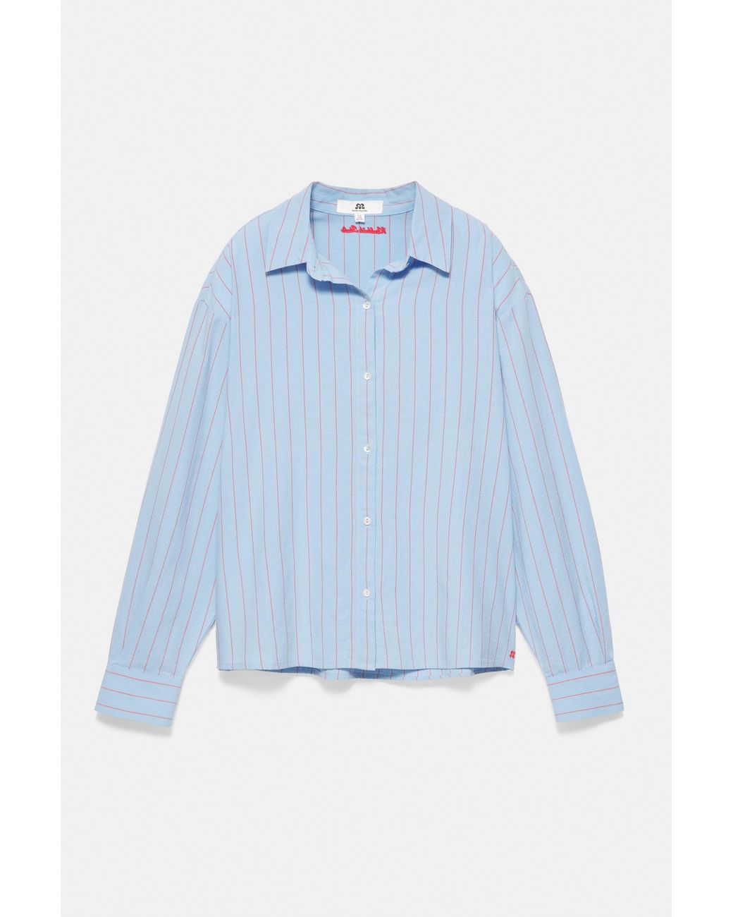 Pull&Bear White Sky Striped Shirt