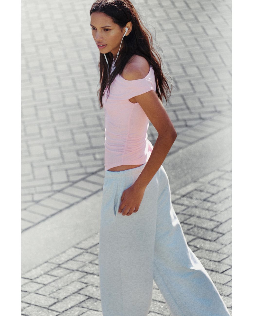 Pull&Bear Asymmetrische Top in het Gray