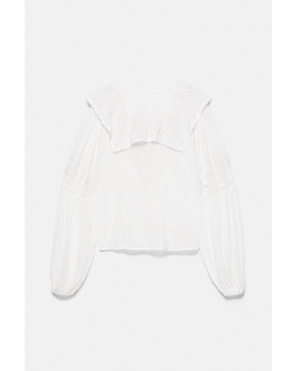 Pull&Bear Green Lace Trim Blouse
