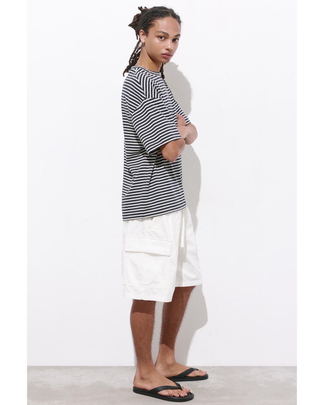 Pull&Bear Cargo-Bermudashorts Aus Ripstop in Green für Herren