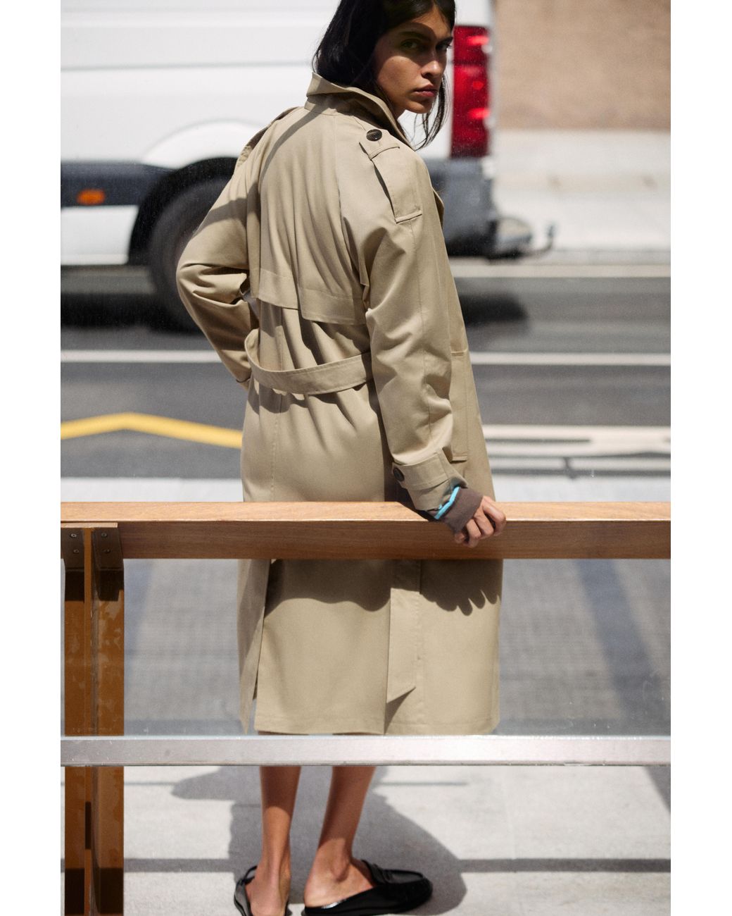 Pull&Bear Multicolor Trench Coat