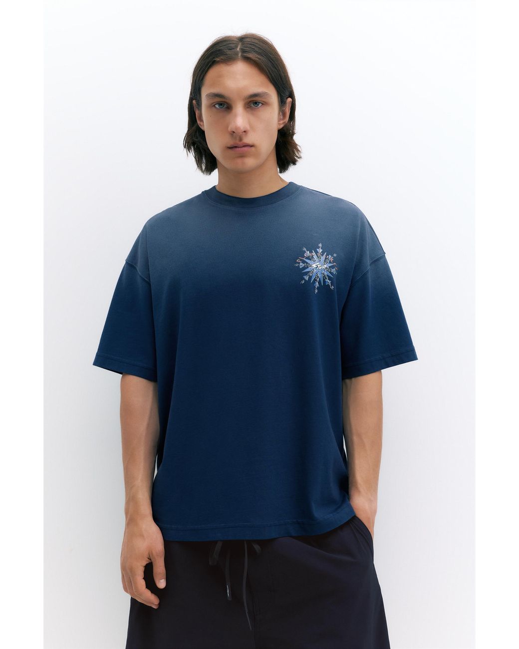 Pull&Bear Blue Pleasures X Stwd Boxy T-Shirt for men