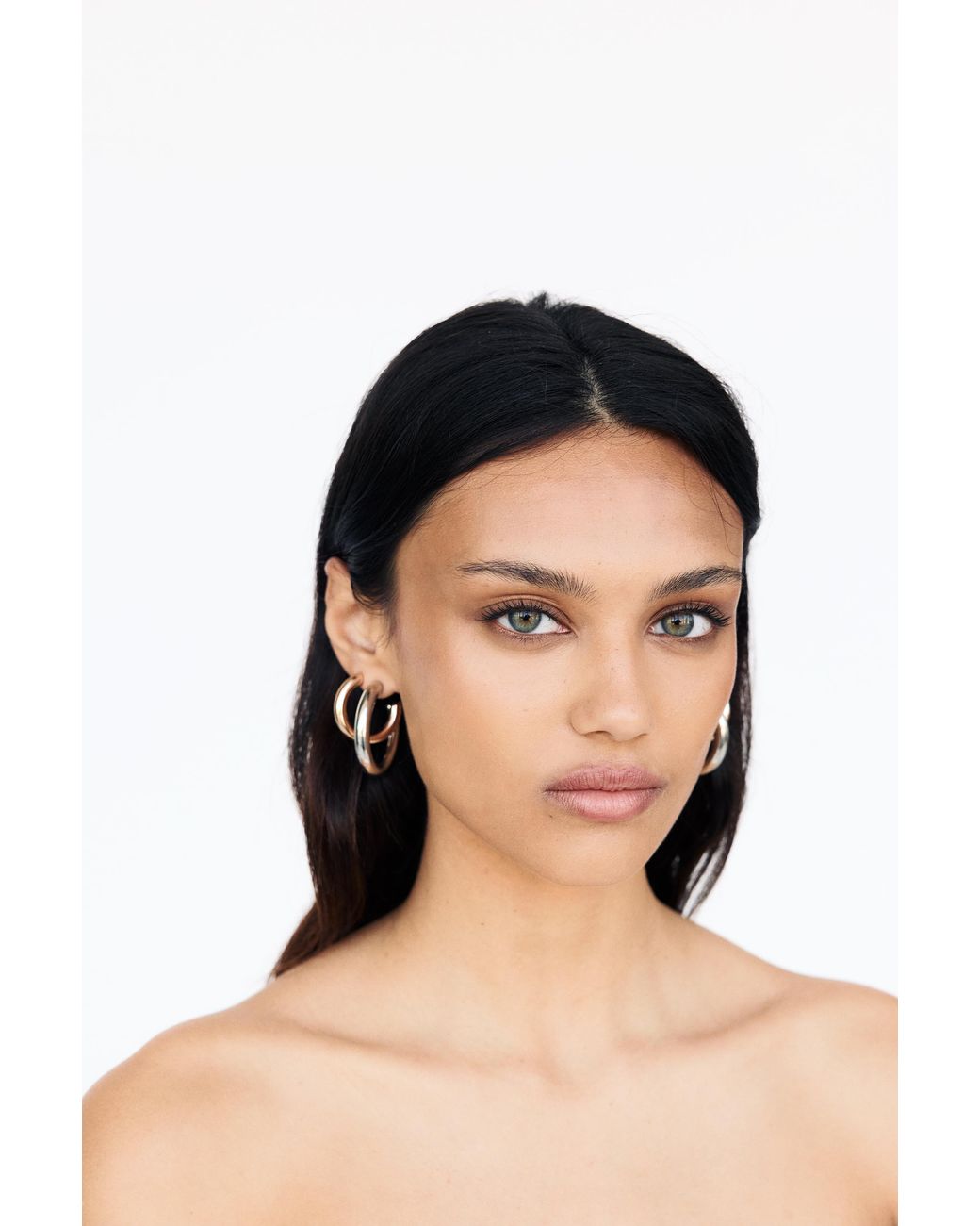 Pull&Bear Metallic Pack Of 6 Pairs Of Hoop Earrings