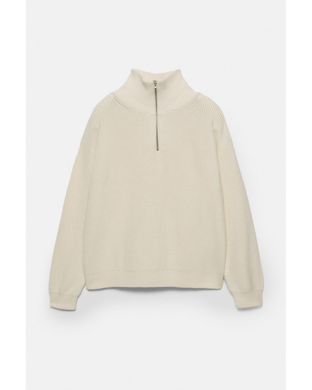 Pull Col Zippé Pull&Bear pour homme en coloris Natural