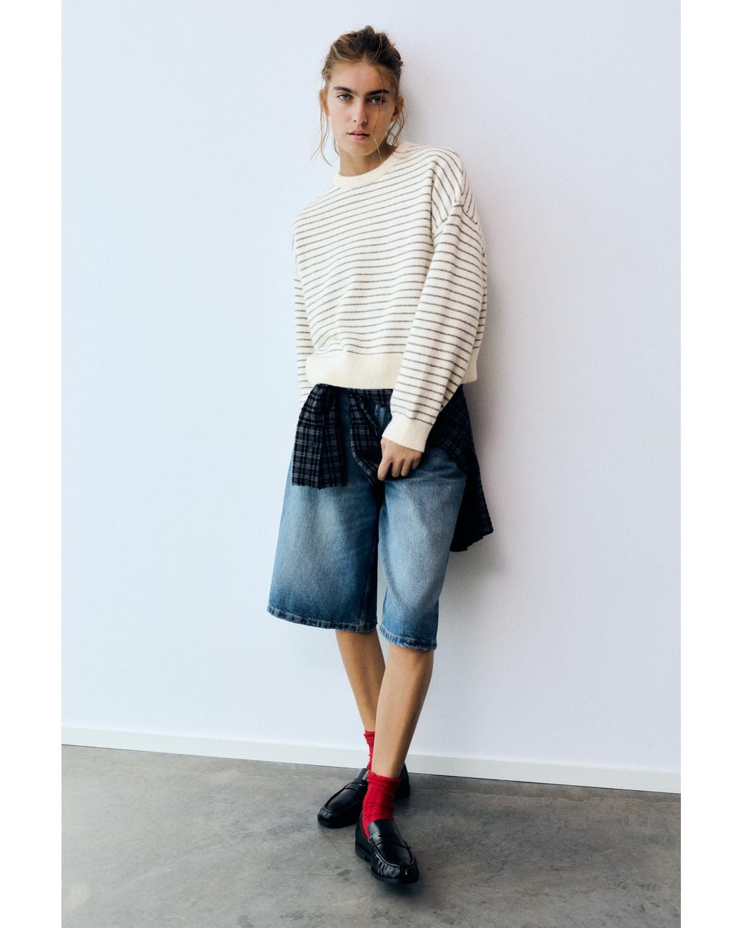 Pull Boxy En Maille Soft Pull&Bear en coloris White