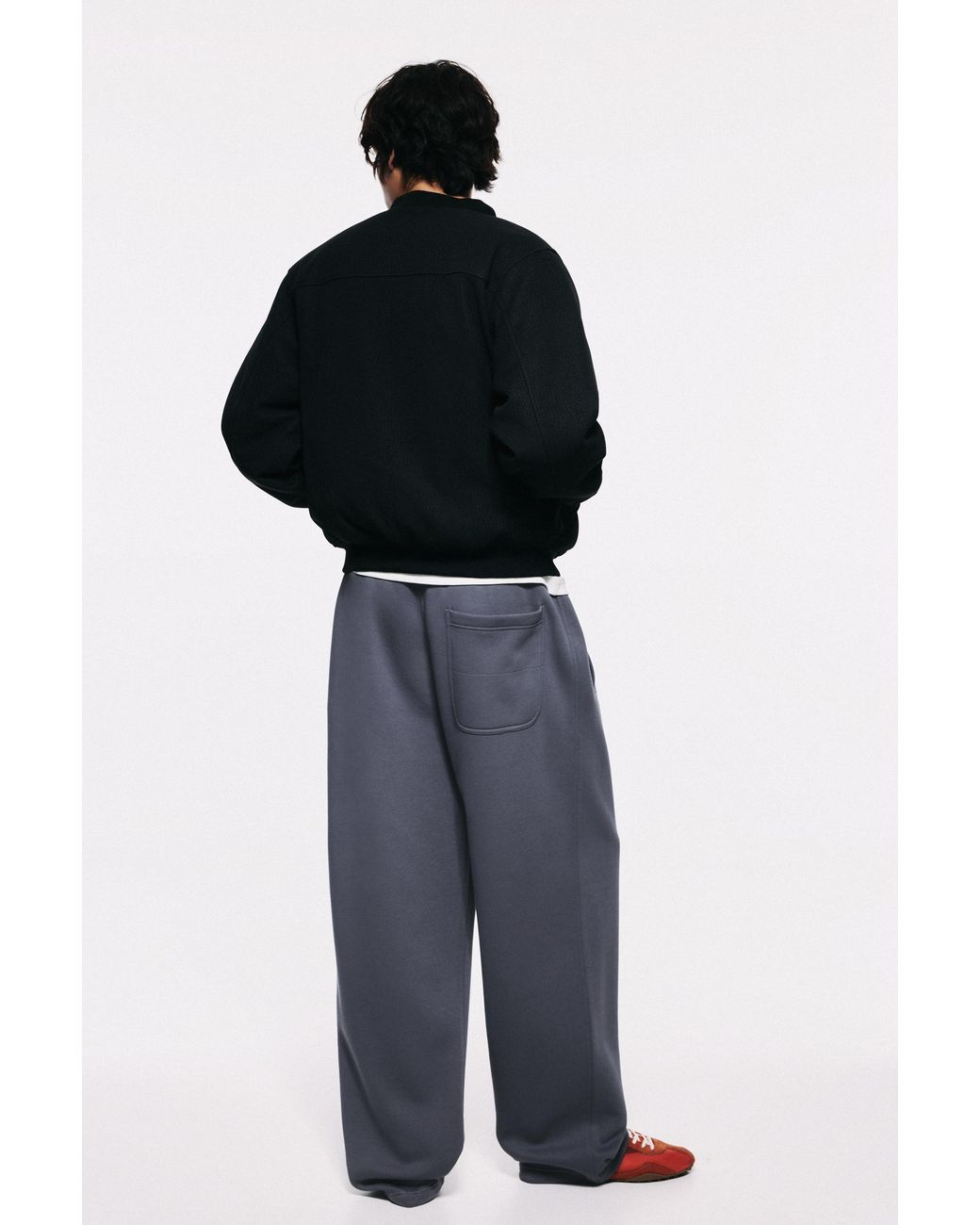 Pull&Bear Blue Basic Baggy Tracksuit Bottoms for men