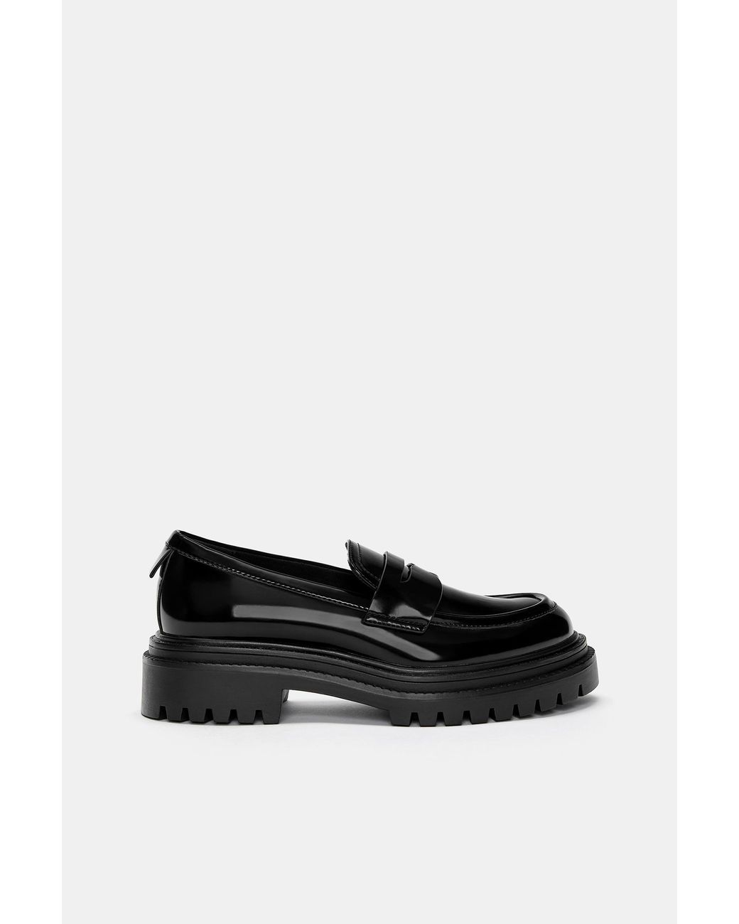 Pull&Bear Black Chunky Sole Loafers
