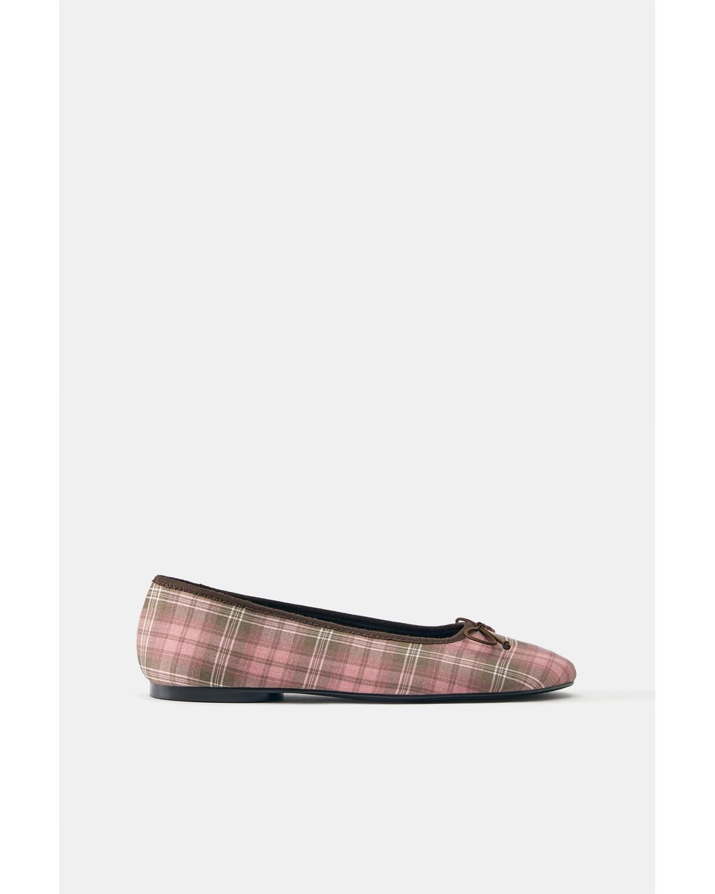 Ballerines À Carreaux Pull&Bear en coloris Black