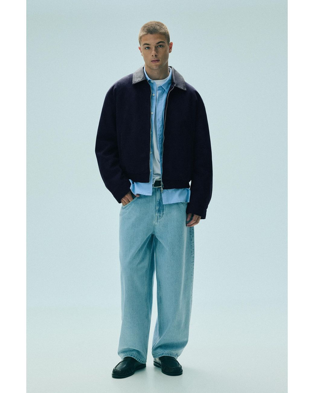 Pull&Bear Kombinierte Jacke in Blue für Herren