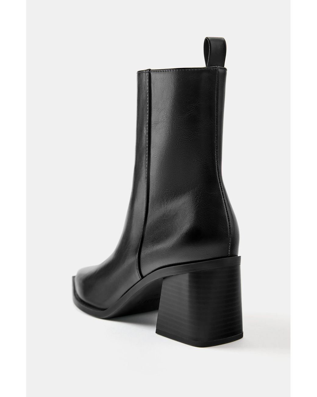 Pull&Bear Gray Absatzstiefeletten Mit Blockabsatz