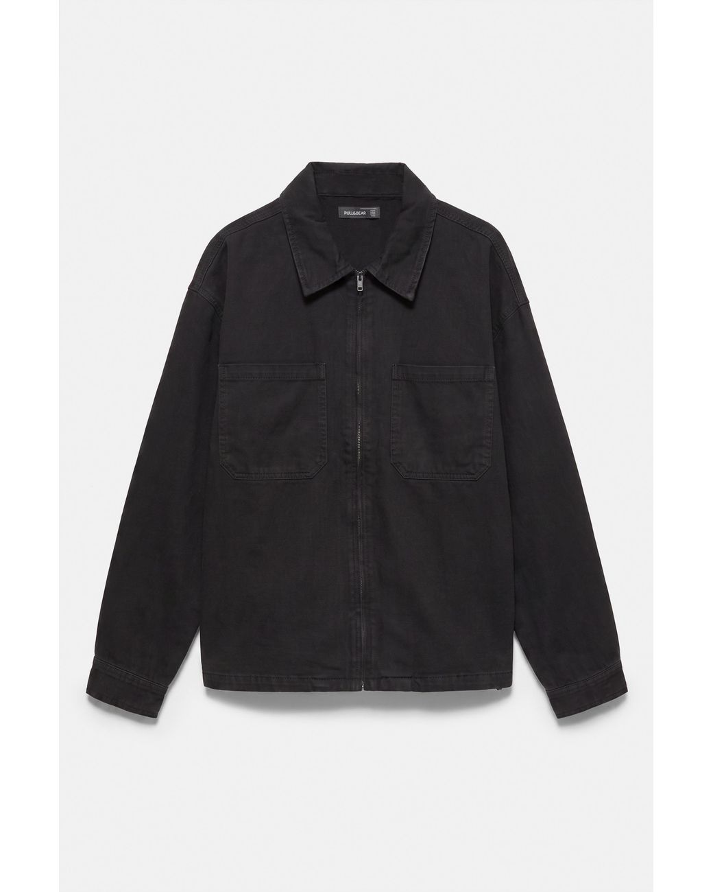 Giacca Camicia Con Zip di Pull&Bear in Black da Uomo