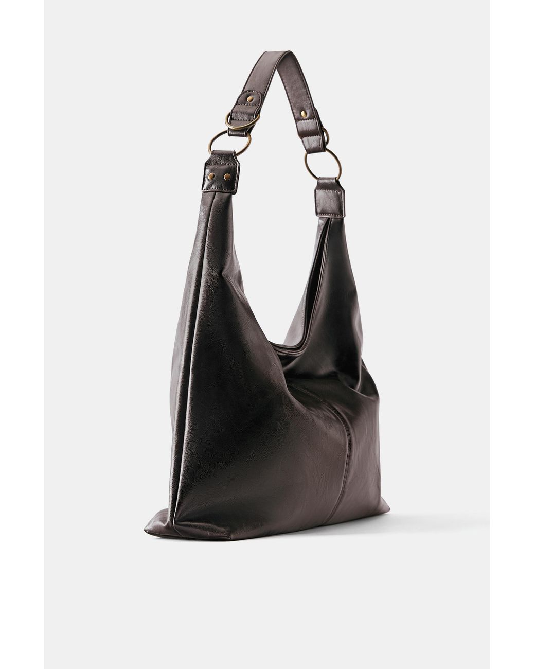Pull&Bear Black Distressed Shopper Bag