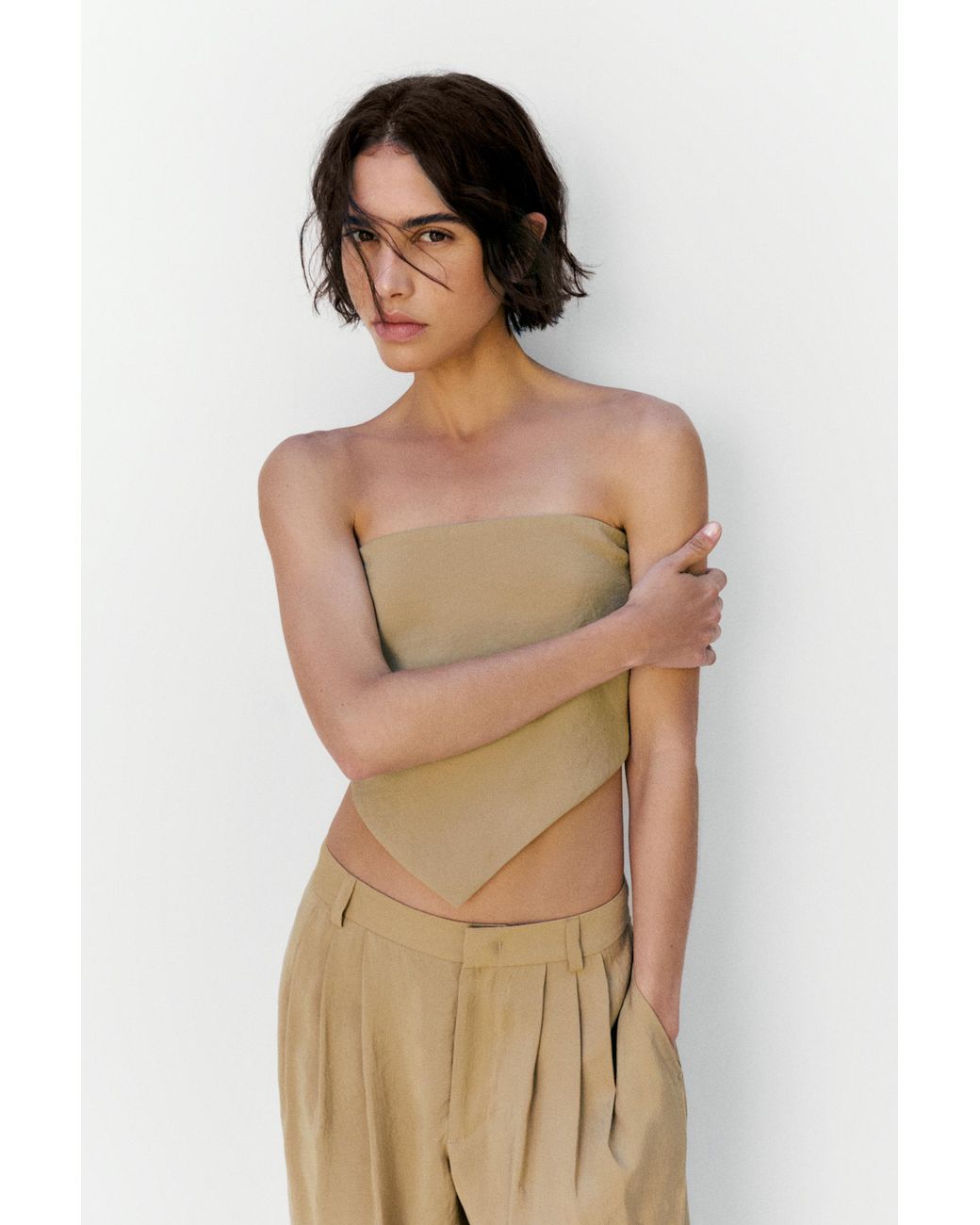 Pull&Bear Brown Bandana Top