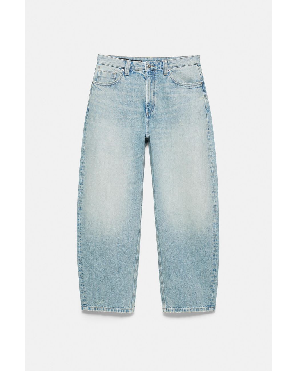 Pull&Bear Blue Balloon-Fit Baggy Jeans for men