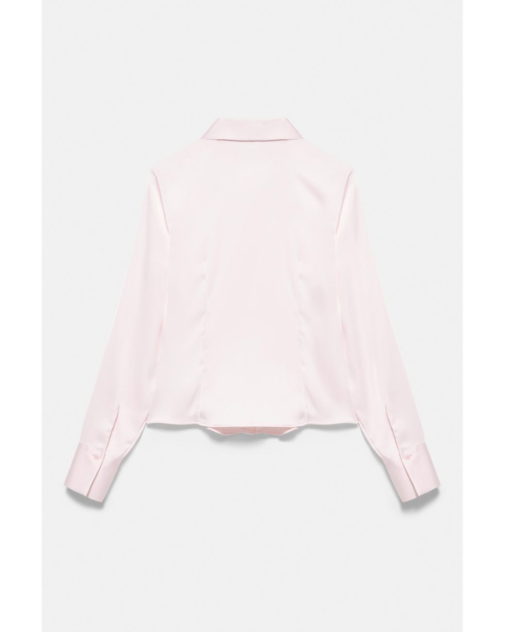 Pull&Bear Gray Fitted Satin Shirt