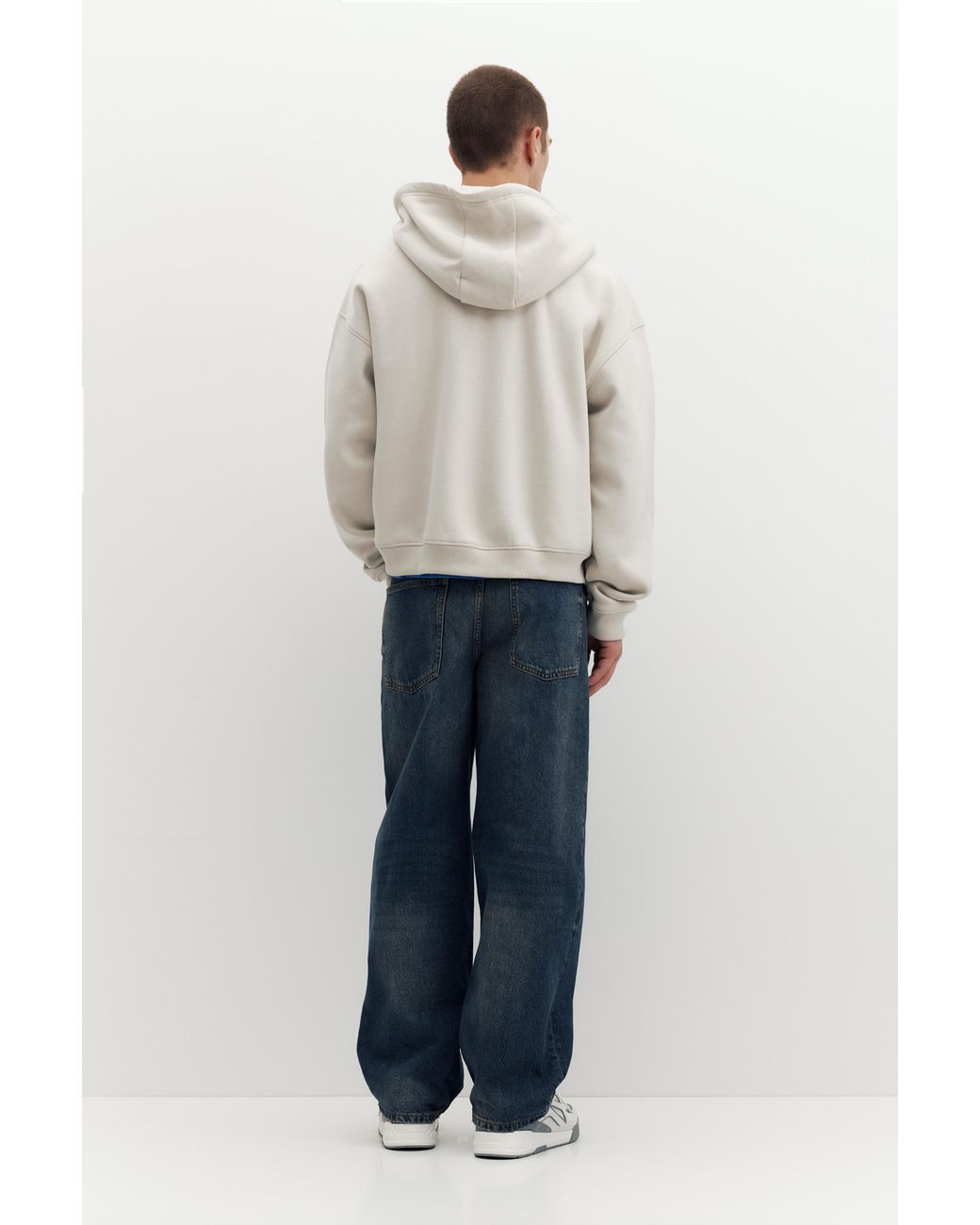 Pull&Bear Blue Zip-Up Hoodie for men