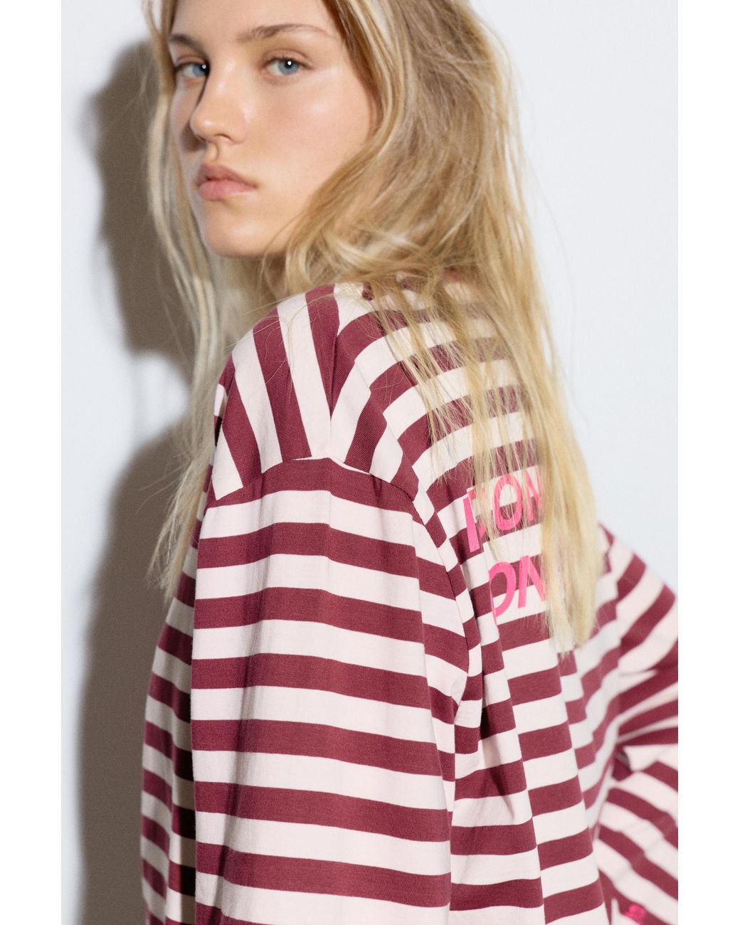 Pull&Bear Multicolor Striped Long Sleeve T-Shirt