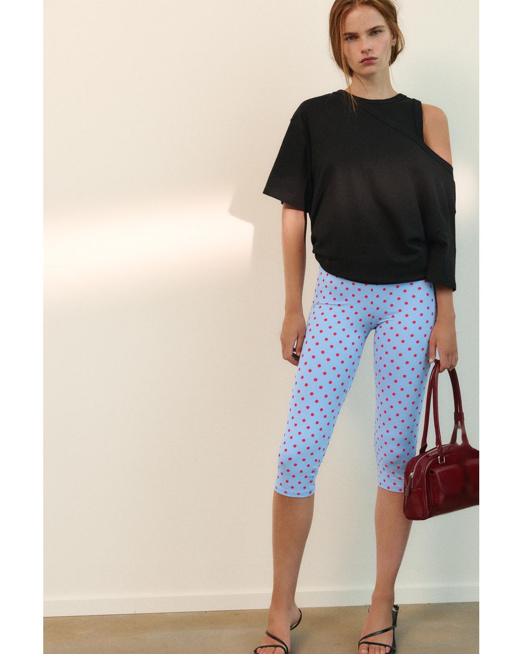 Pull&Bear Capri Legging Met Stippen in het Multicolor