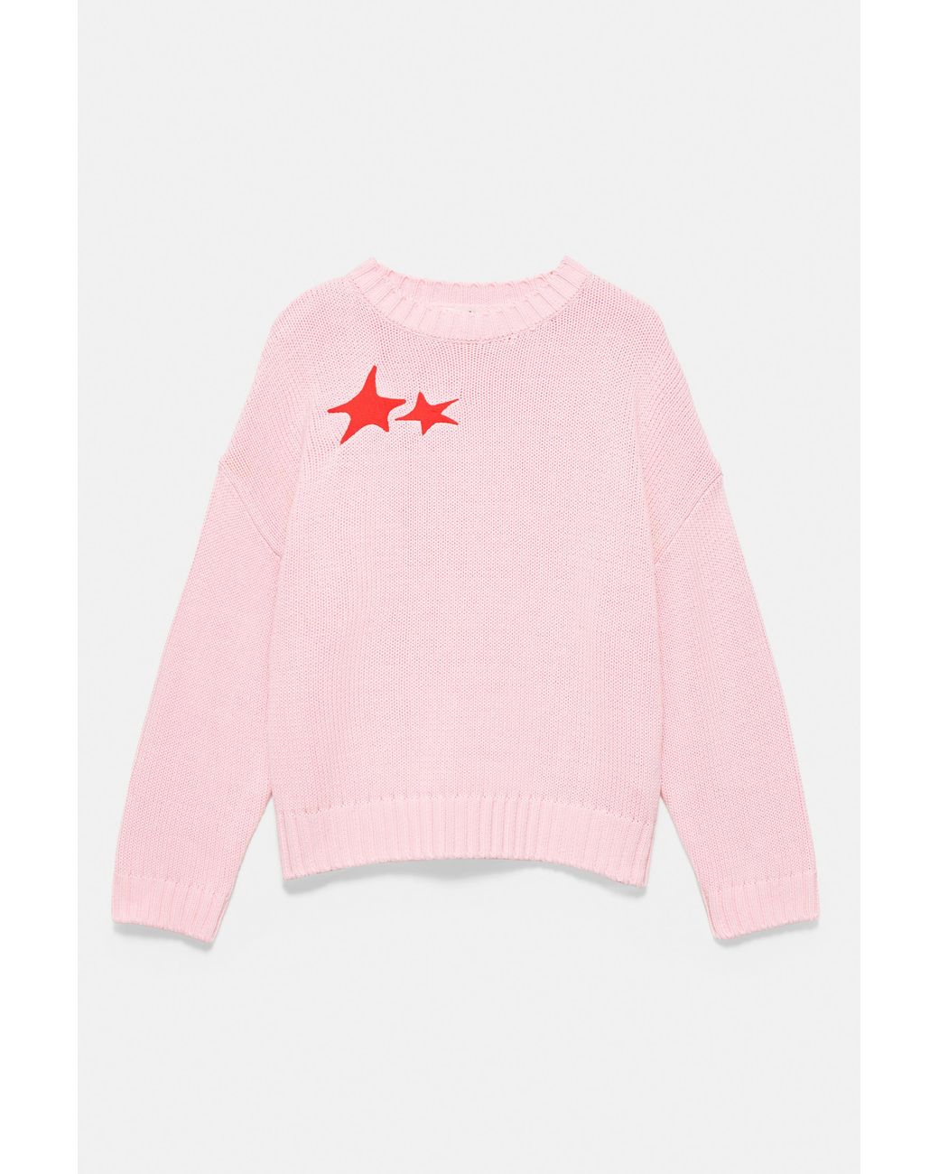 Pull&Bear Pink Star Print Oversize Jumper
