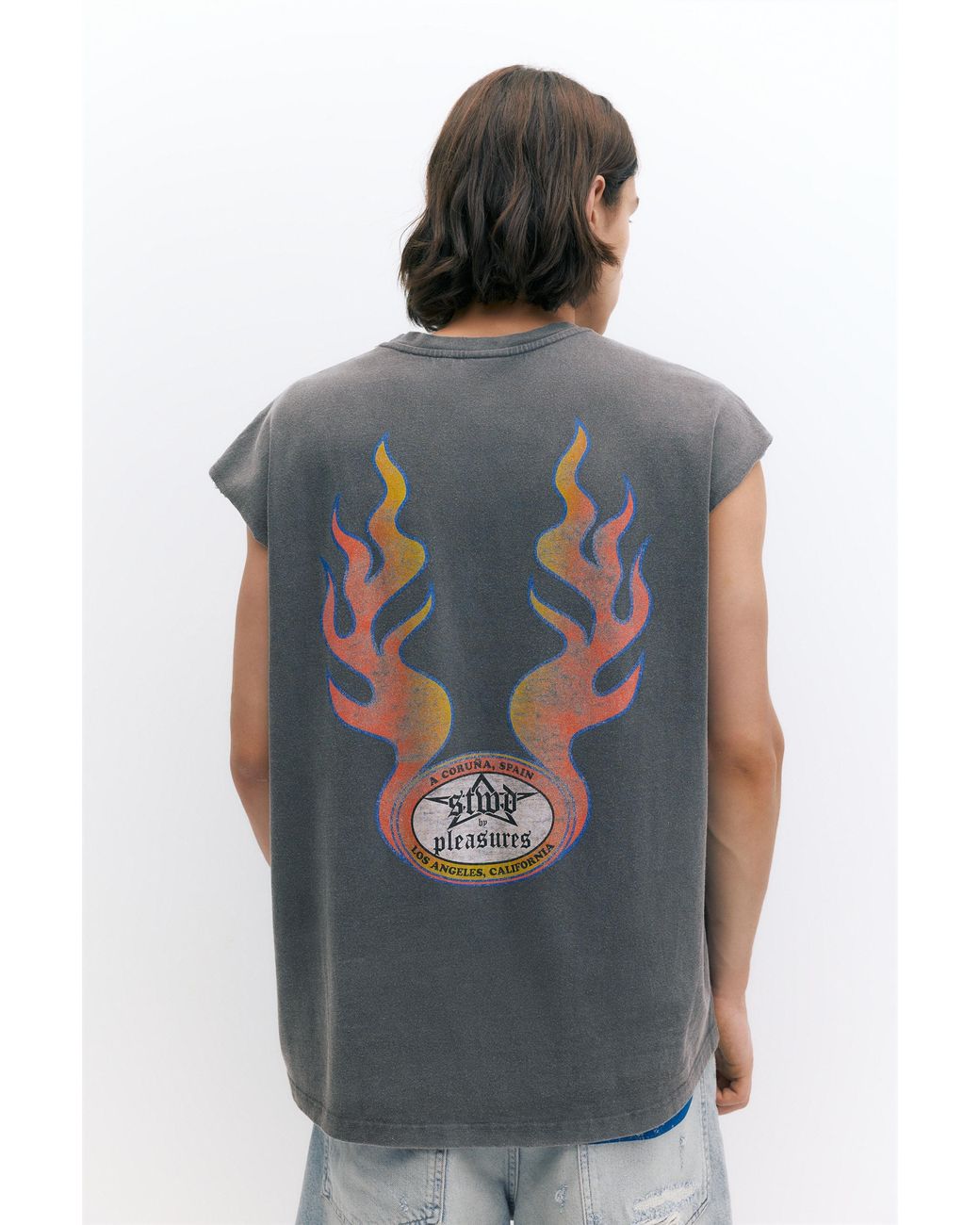 Pull&Bear Blue Pleasures X Stwd Tank Top for men