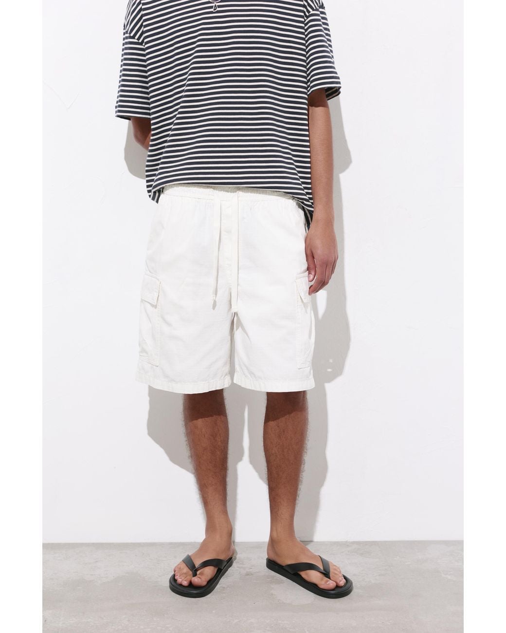Pull&Bear Cargo-Bermudashorts Aus Ripstop in Green für Herren