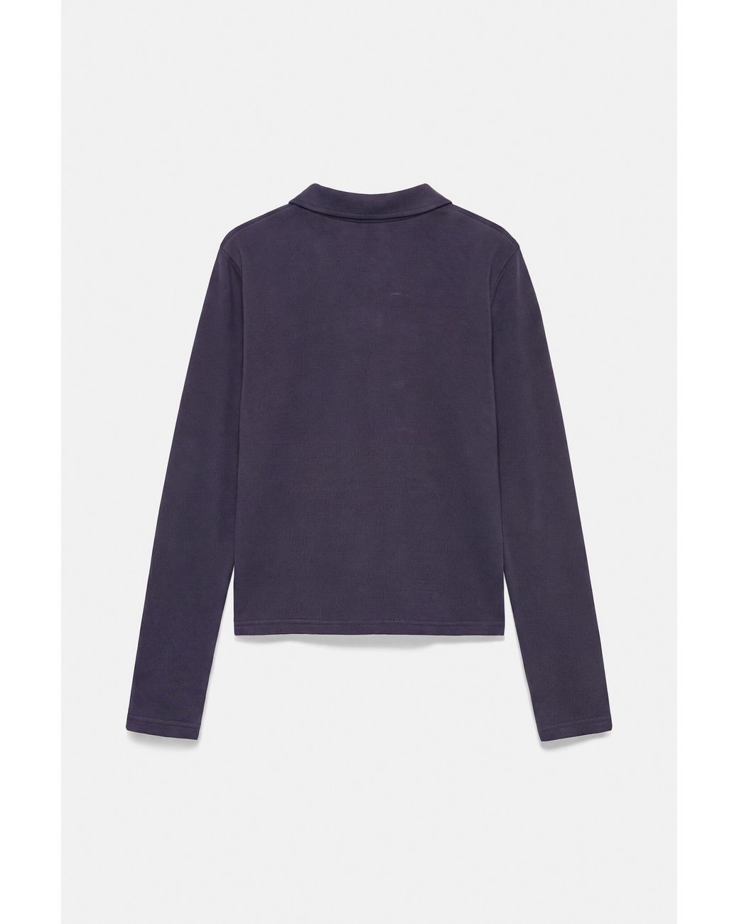 Pull&Bear Blue Long Sleeve Polo Shirt
