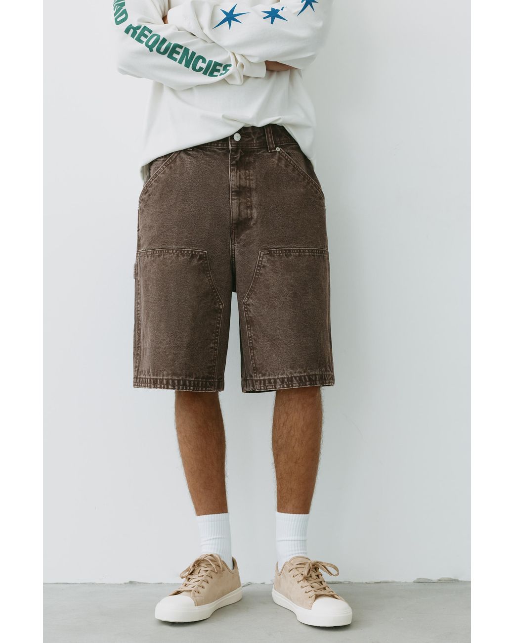 Bermuda Carpenter Relax Fit di Pull&Bear in Blue da Uomo