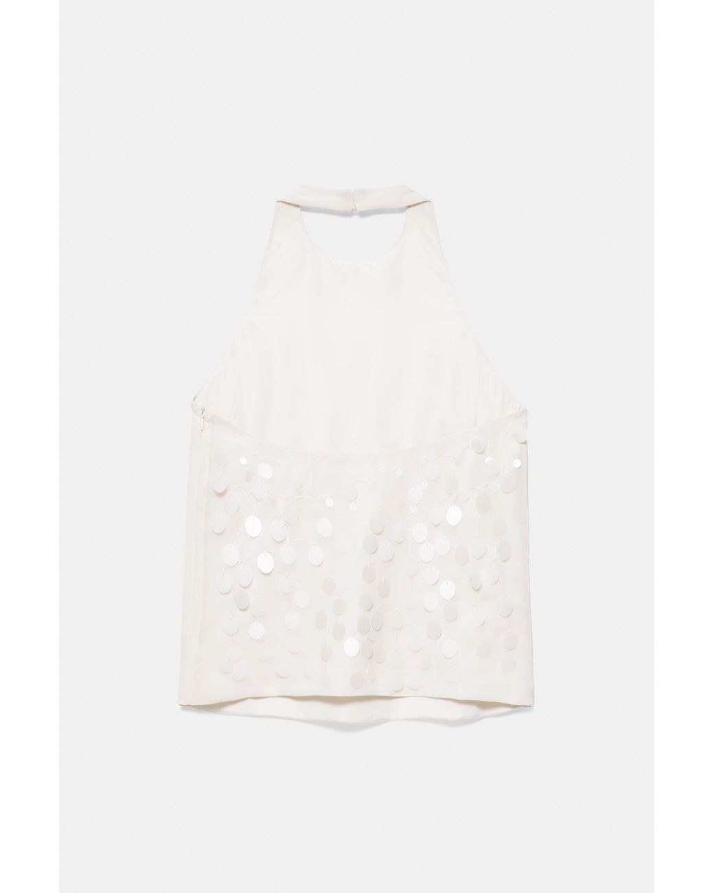 Pull&Bear Blue Sequin Halter Top