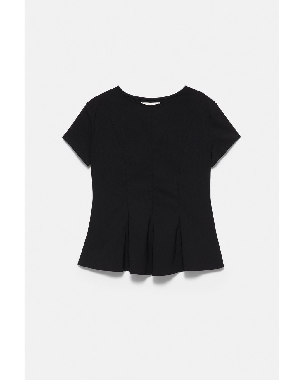 Pull&Bear Black Peplum Top