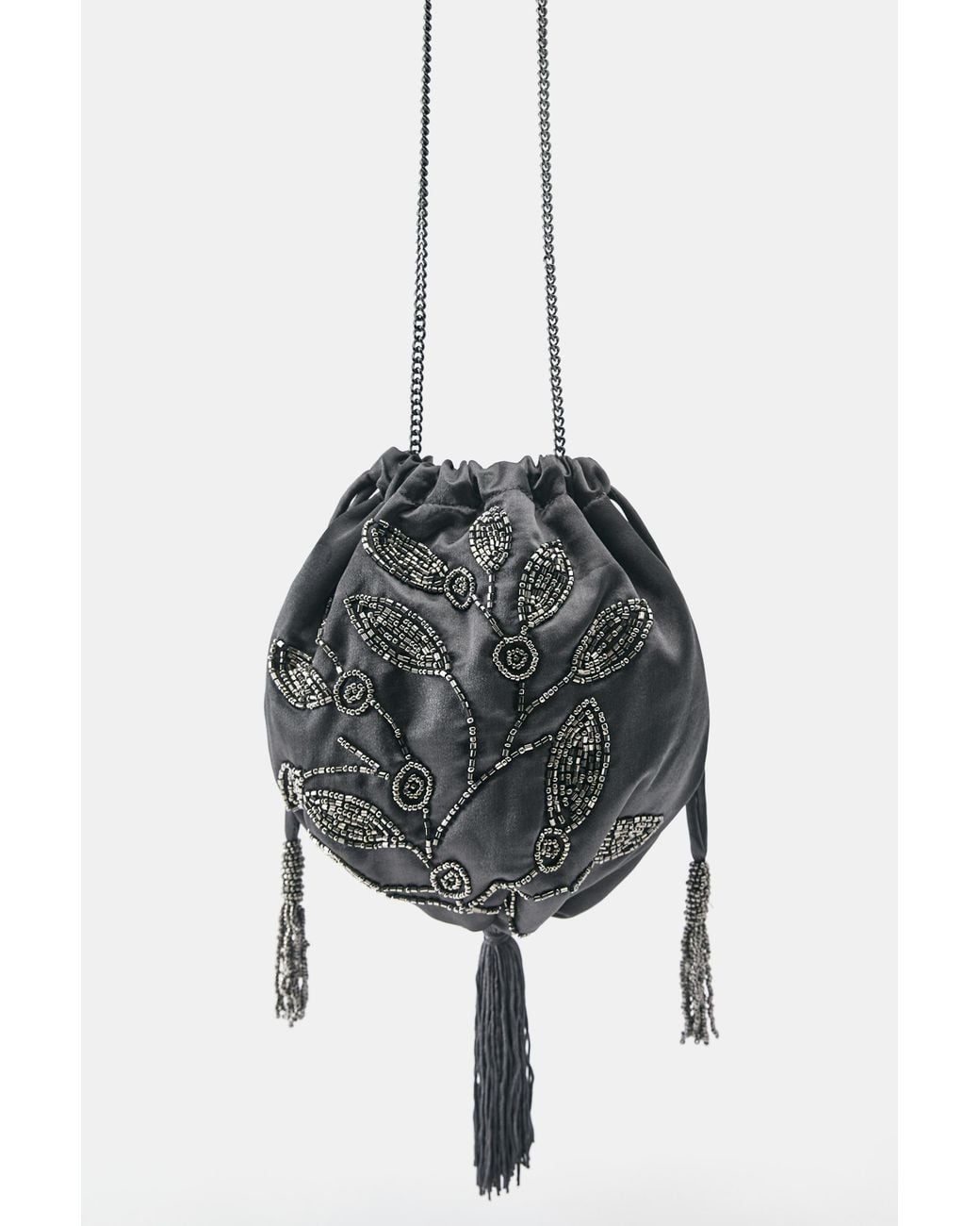 Borsa A Secchiello Con Perline di Pull&Bear in Blue