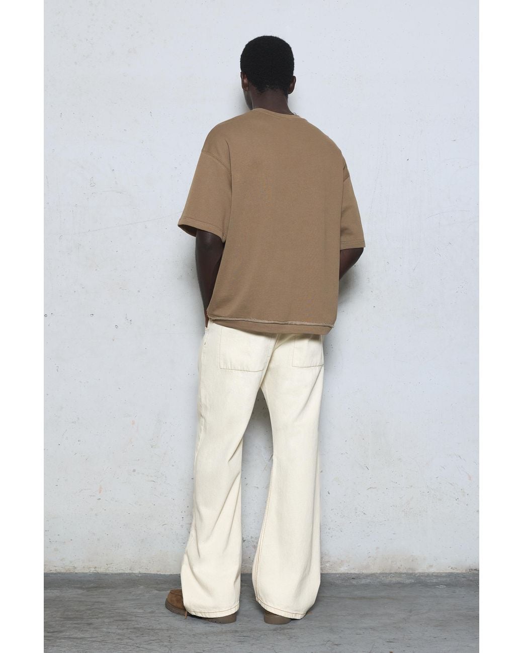 Pull&Bear Natural Worker Trousers for men
