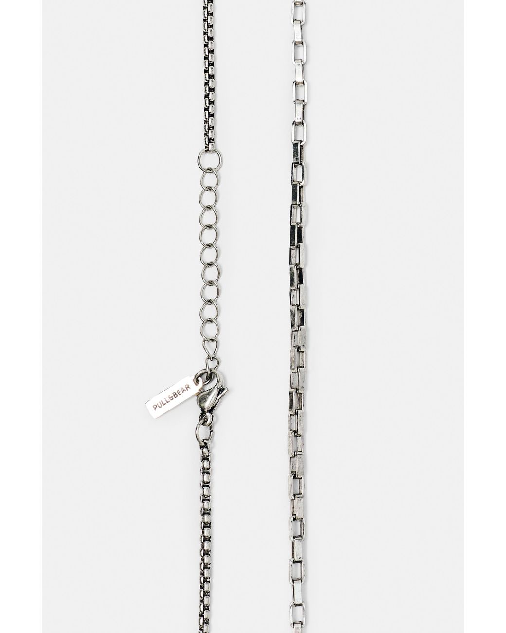 Pull&Bear White 2-Pack Of Necklaces for men