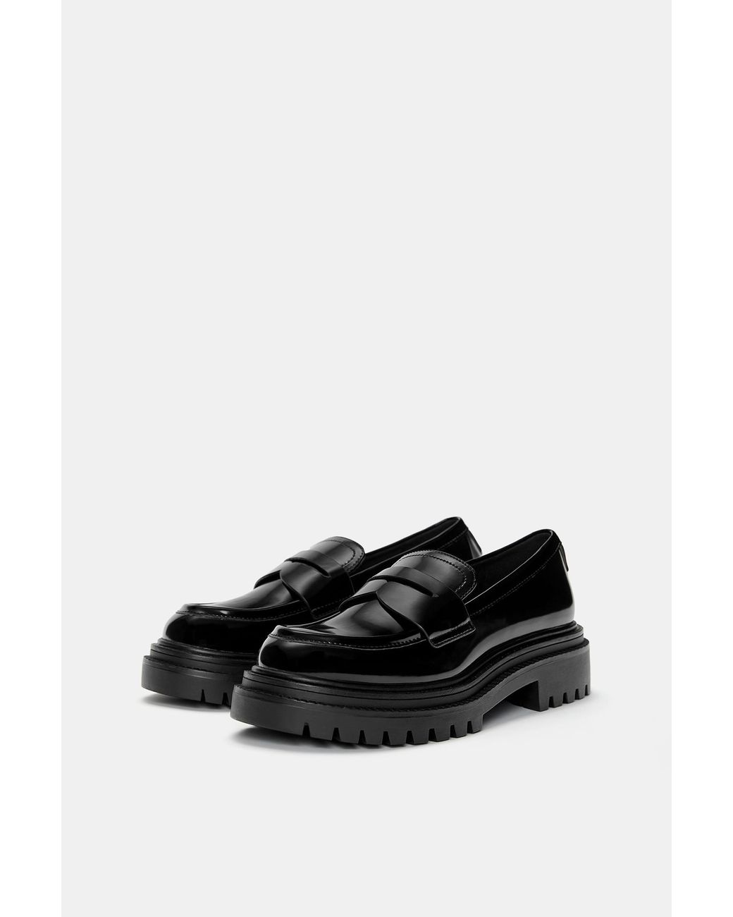Pull&Bear Black Chunky Sole Loafers