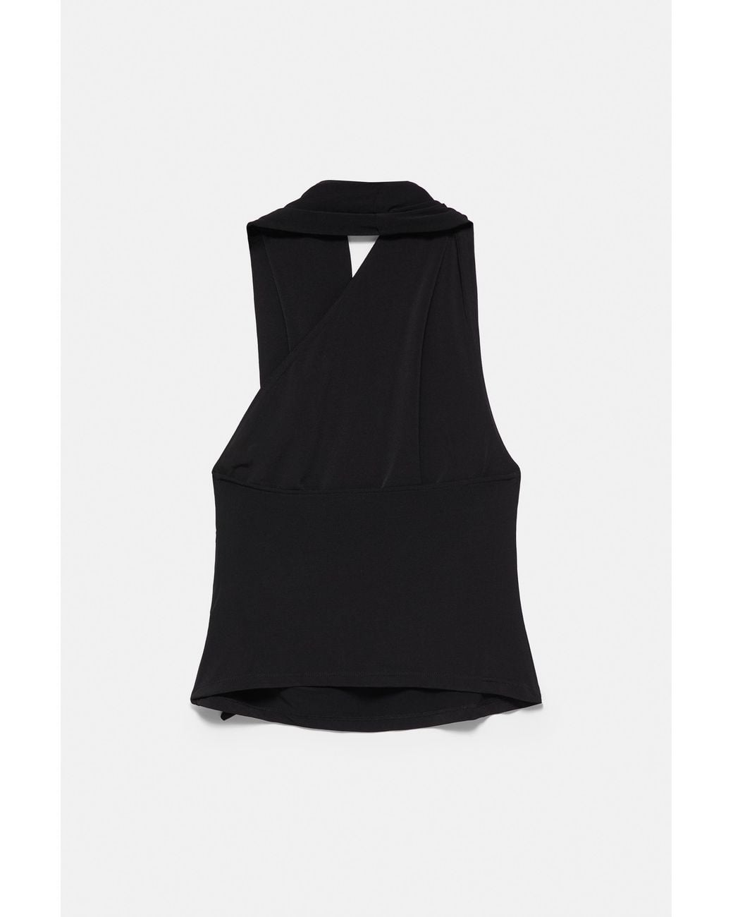 Pull&Bear Haltertop Met Sjaaldetail in het Black