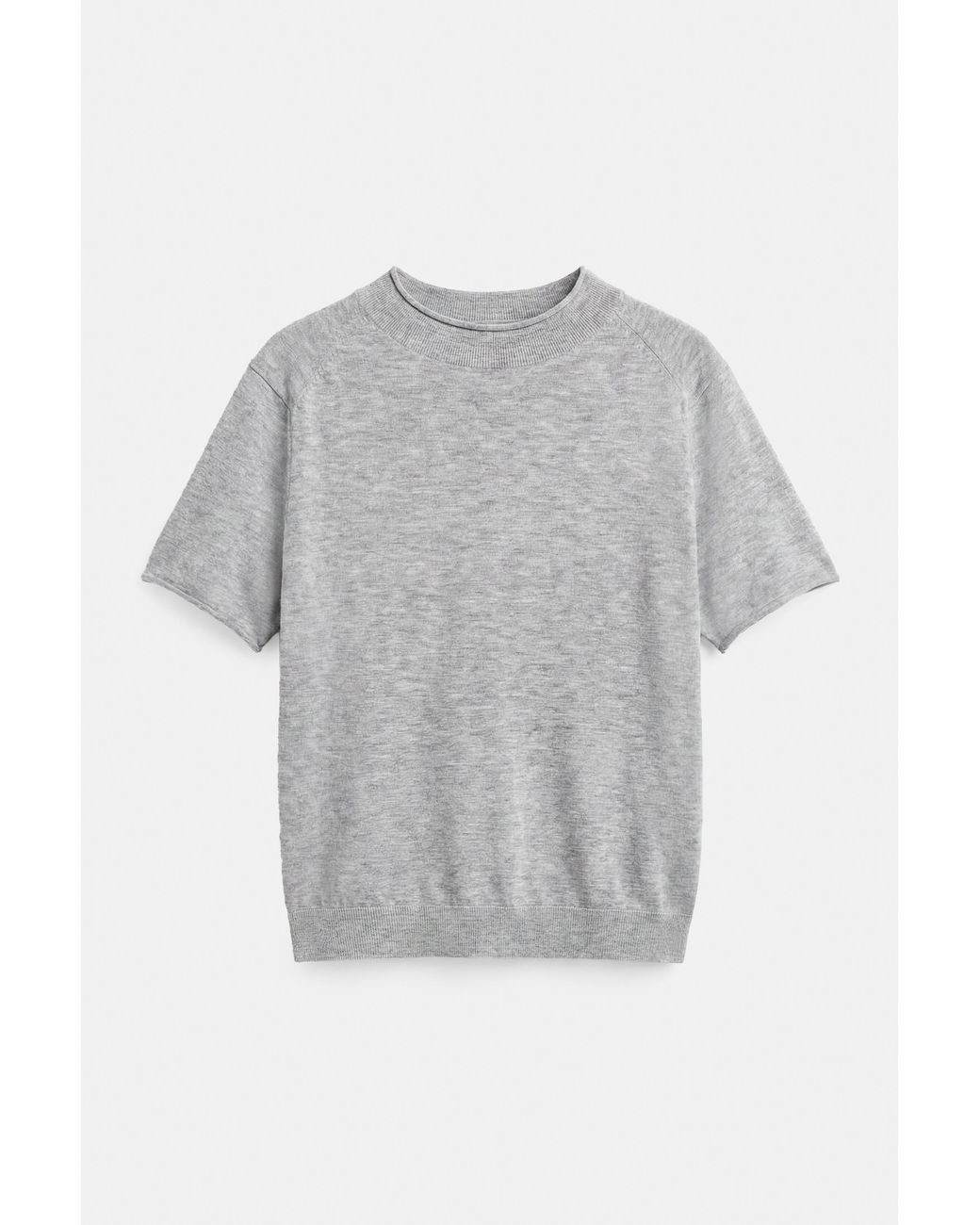 Pull&Bear Fijngebreid T-Shirt Met Korte Mouw in het Blue
