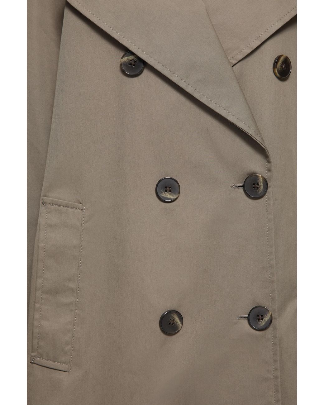 Pull&Bear Gray Basic Trench Coat