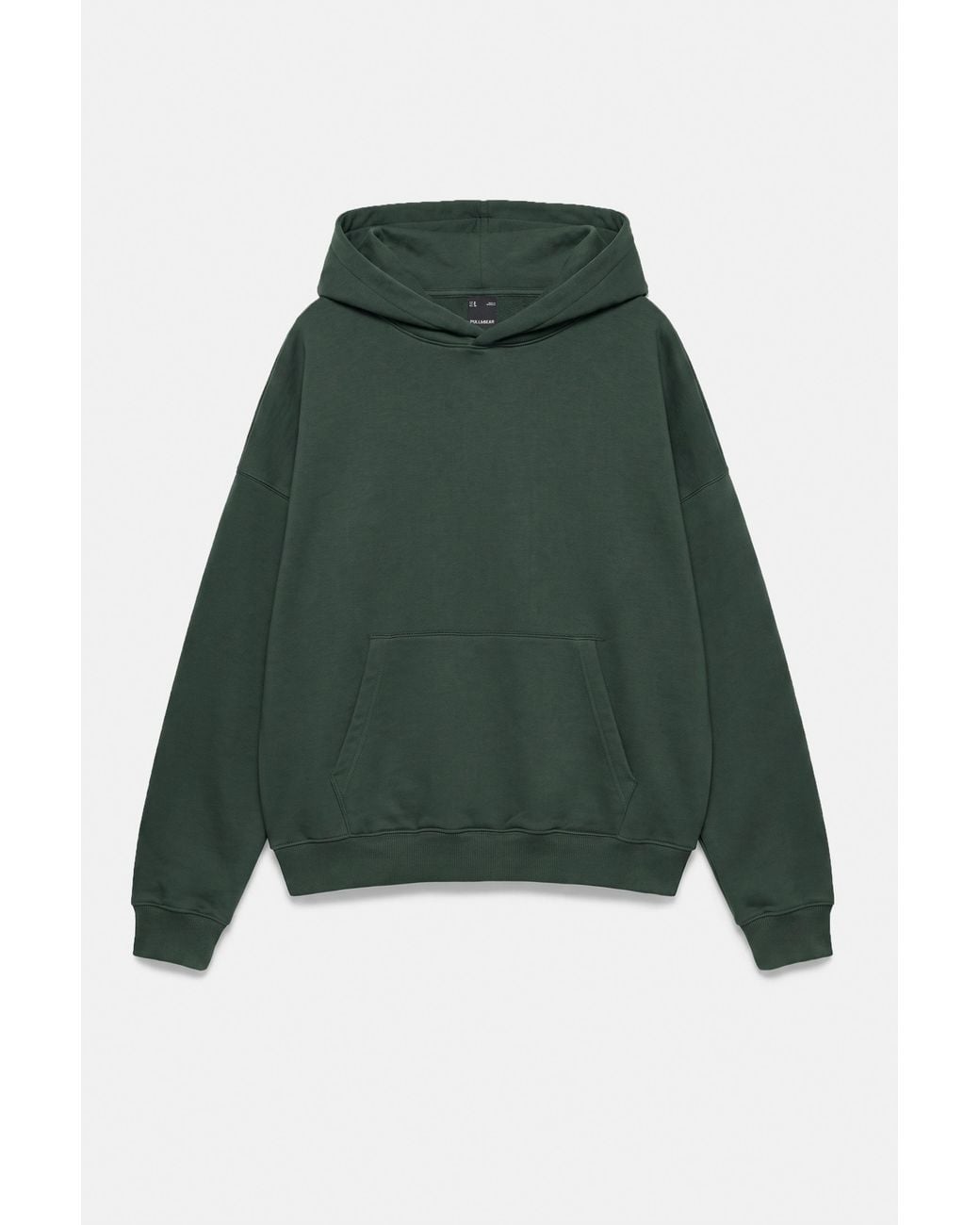 Pull&Bear Green Boxy Fit Hoodie for men