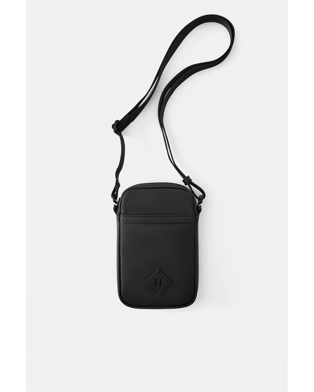 Pull&Bear Gecoate Crossbodytas in het Black voor heren